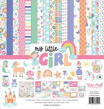 Echo Park MY LITTLE GIRL 12x12 Collection Kit Scrapbook Planner Journal Family