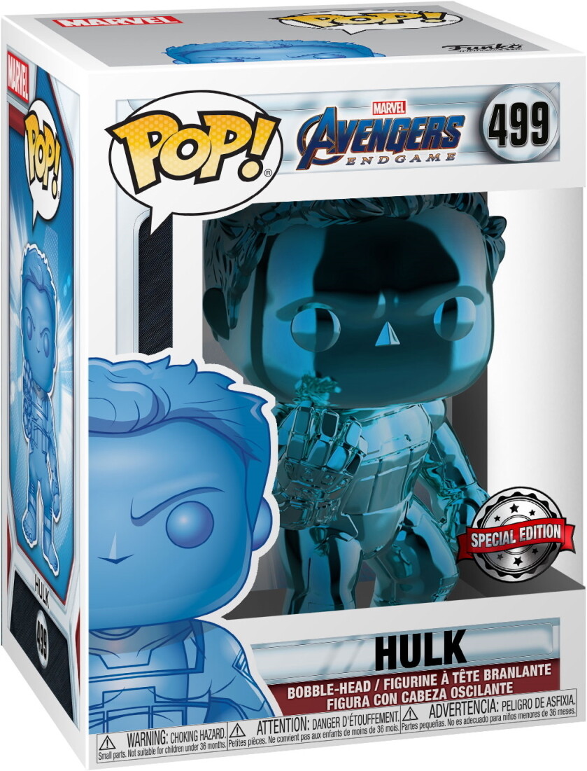 Marvel Avengers Endgame Hulk Chrome Blue 499 Special Edition Funko Pop!  Vi