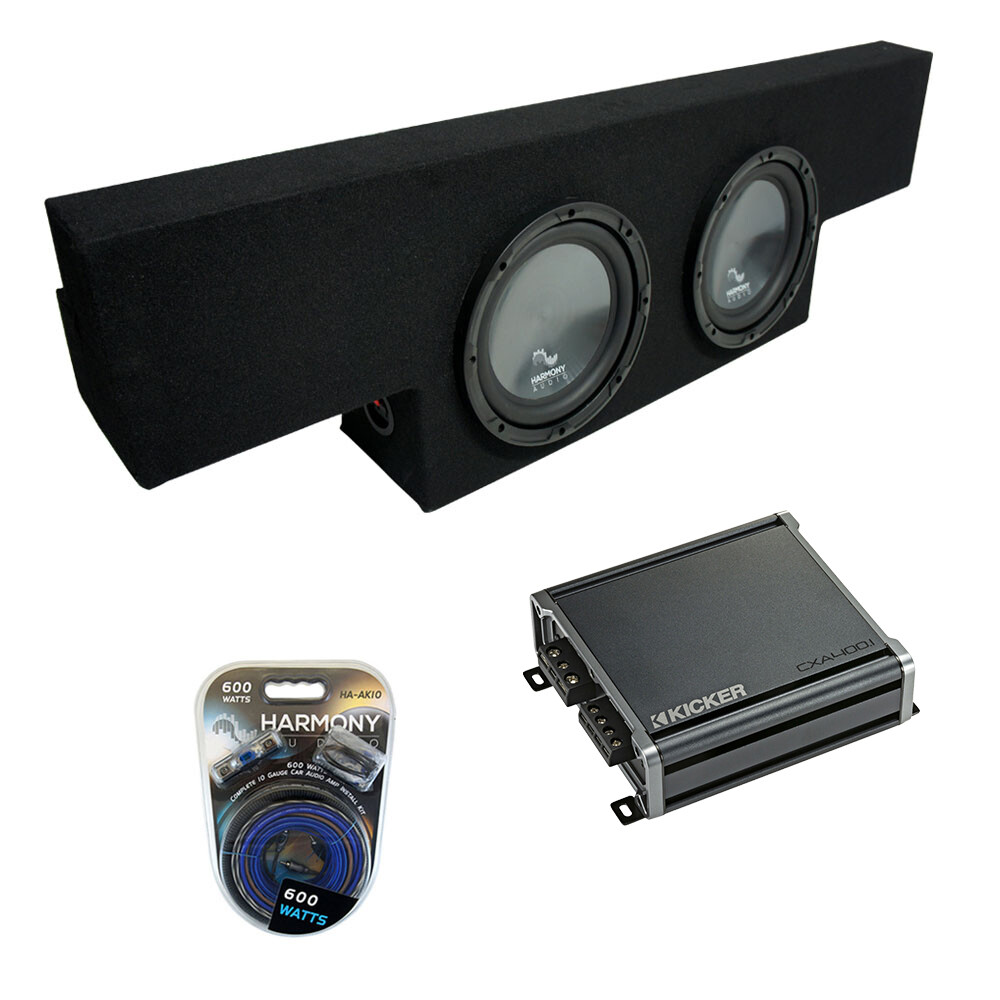 2001-2006 GMC Sierra Crew Cab R104 Dual 10-Inch Subwoofer Box with CXA400.1 Amp