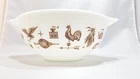 VINTAGE PYREX #443 2 1/2 QT CINDERELLA MIXING BOWL - EARLY AMERICAN PATTERN wht