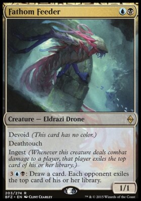 Magic the Gathering MTG Fathom Feeder (203) Battle for Zendikar   LP