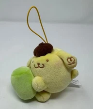 Sanrio Pompompurin Green Marshmallow Keychain Plush Ornament Strap ‘22
