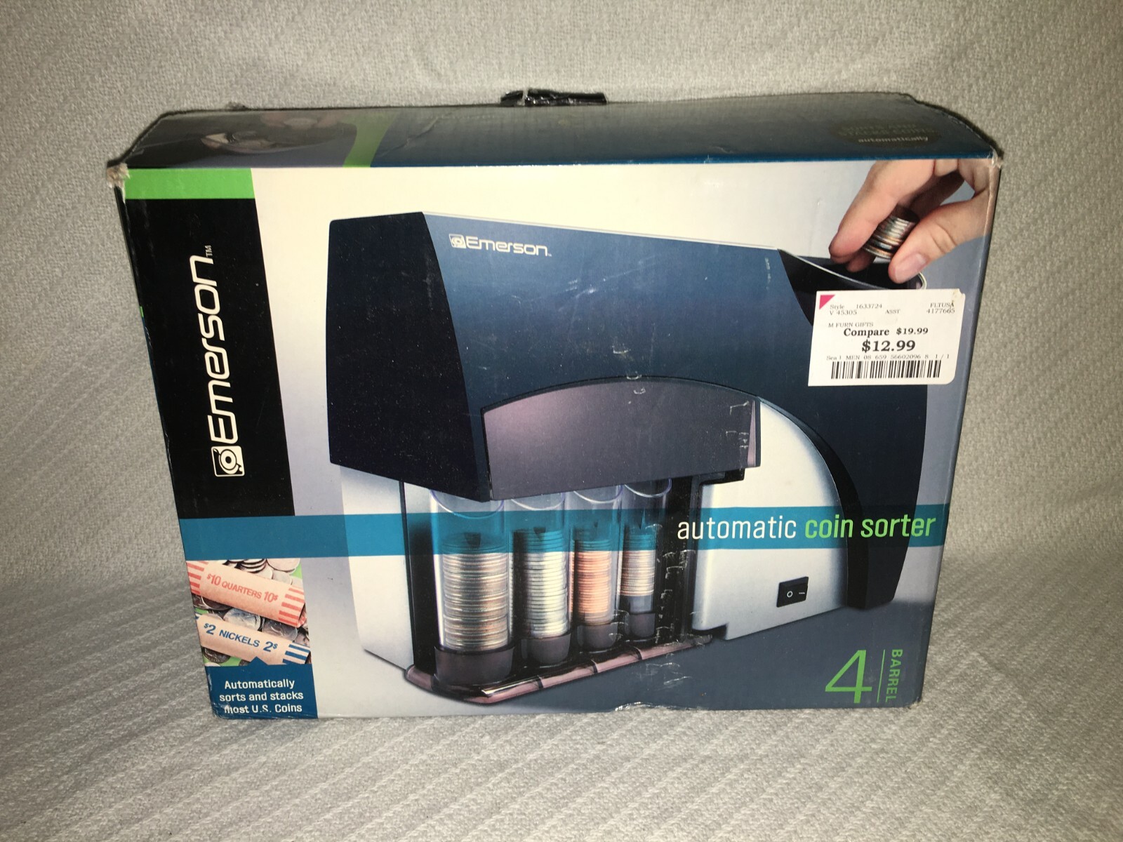 Emerson 4Barrel Automatic Coin Sorter COMPLETE In Box 694202104873 eBay
