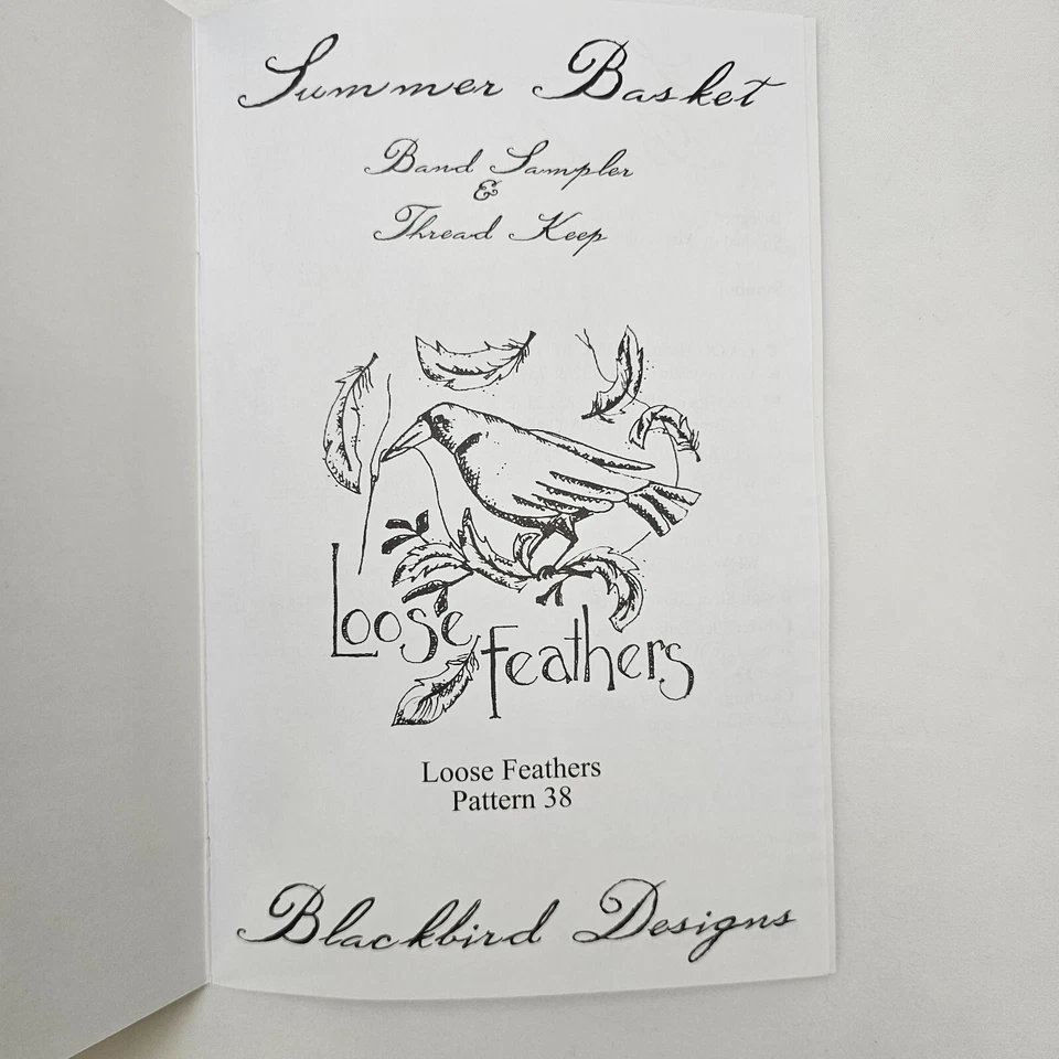 Blackbird Designs Summer Basket Band Sampler & Thread Keep Loose Feathers 38 Kit - Image 4 of 4