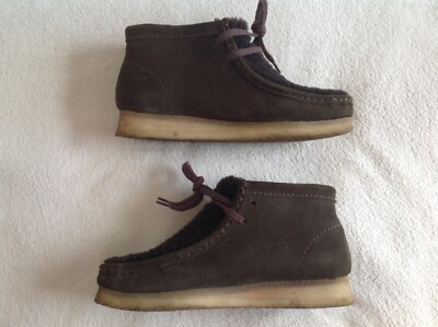 CLARKS ORIGINALS WALLABEE BOOTS FUR SUEDE LEATHER UK 5 EUR