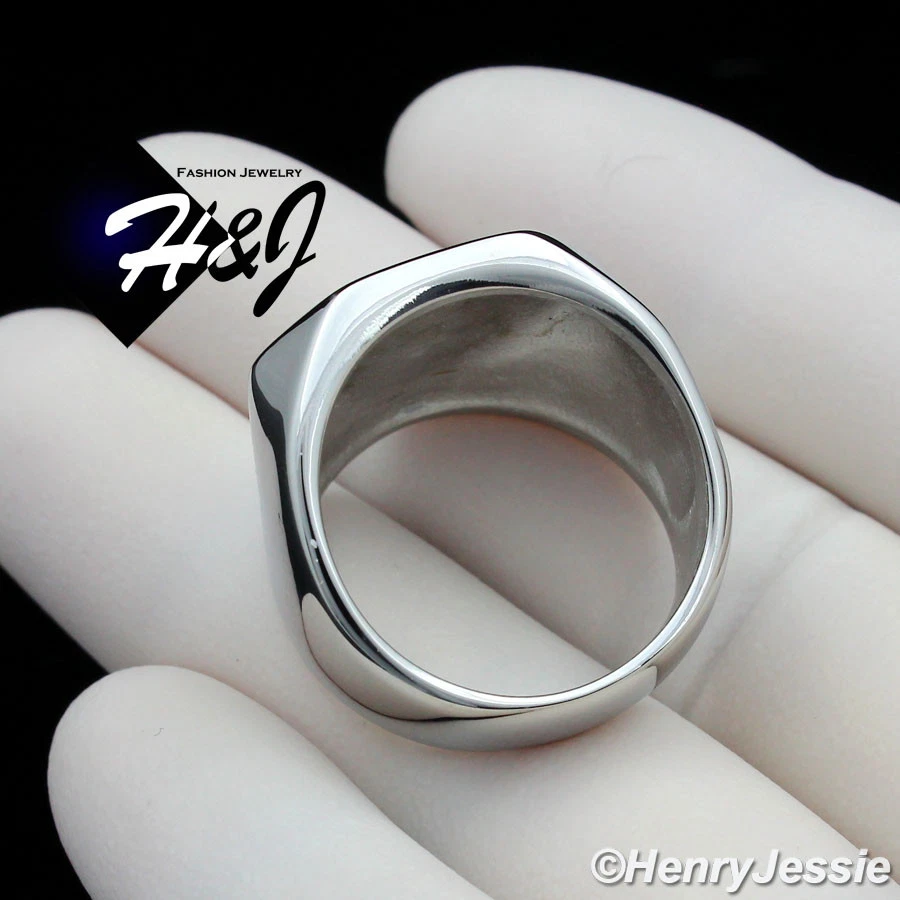 Anillo Superman HOMBRE Acero Inoxidable Plateado/Negro Chapado Talla 8-13*R121 Foto 2 de 3