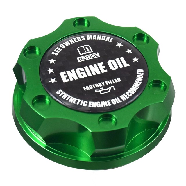 Green Oil Filler Cap Carbon Fiber Engine For Ford 7.3L 6.0L 6.4L Power