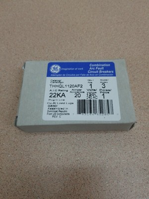 NEW GE THHQL1120AF2 1pole 20amp 22k aic rated Arc fault circuit breaker New!
