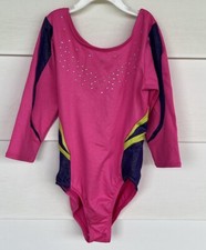Girl  s 7/8 Freestyle By Danskin Long Sleeve Gymnastics Leotard