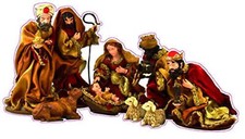 Christmas and Holiday Manger Scene Baby Jesus Window and Wall Decor Decal