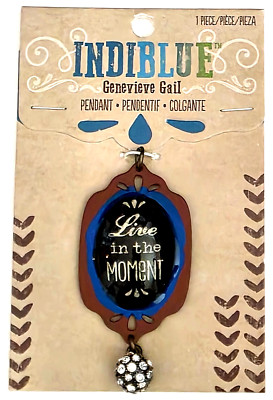 Horizon Group USA INDIBLUE Genevieve Gail PENDANT - ''LIVE IN THE MOMENT'' - 1 pc