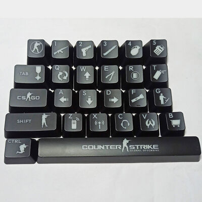 26 Tasten ABS Shot Backlit Keycap Chicken Game Keycap für mechanische Tastatur