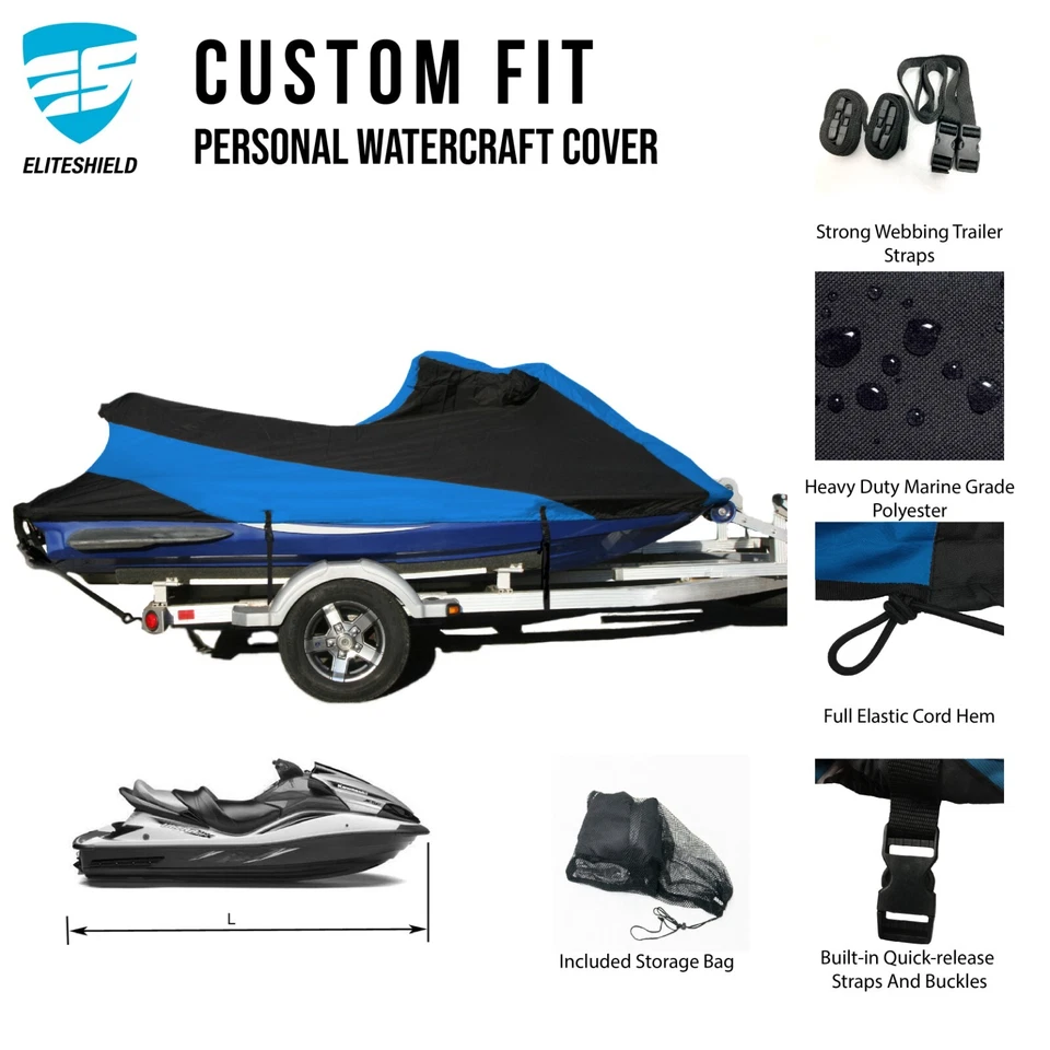 雅马哈 WaveRunner XLT 1200 800 定制贴合拖车 JetSki PWC 保护套 01 -05 — 第 2/4 张图片