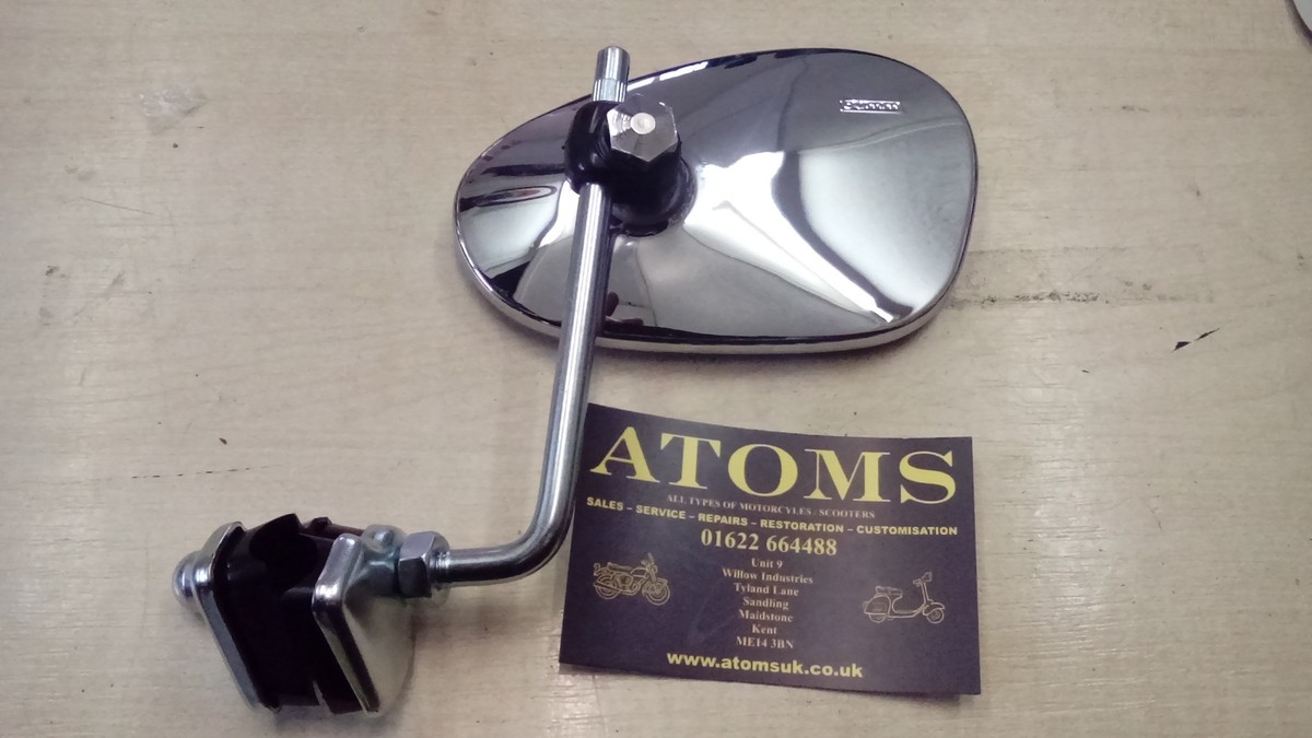 Mirror Clamp Bracket Set For Vespa PX & LML Star Stella – Chrome Plated Steel, Secure Mounting For Scooter Mirrors