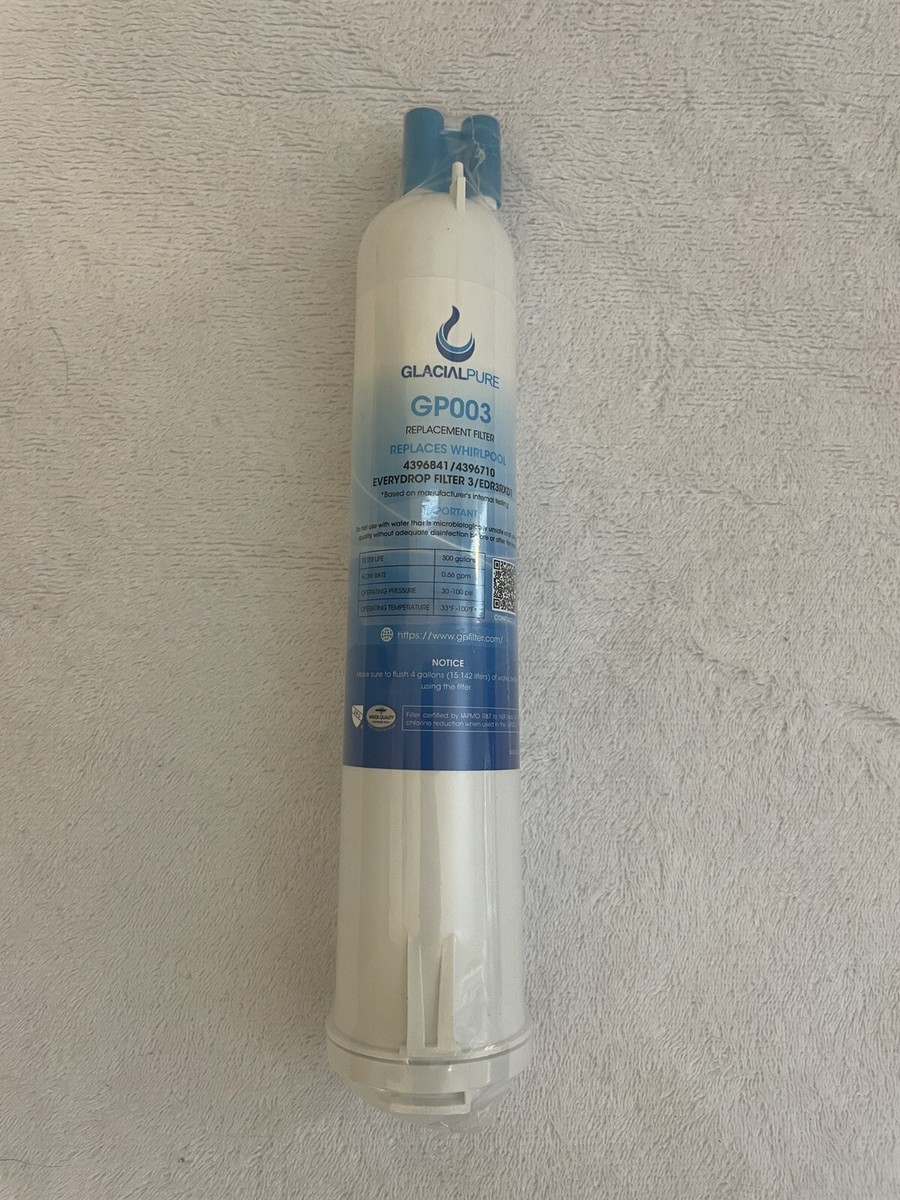 Filtro Acqua Per Frigorifero Glacial Pure GP001, Bianco, Nuovo Sigillato, Compatibile Con Vari Modelli