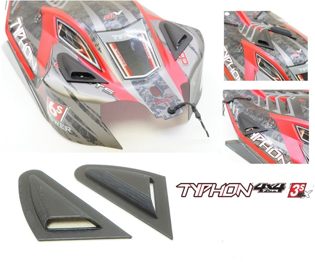 Vent Scoops Air Intake Cooling Ducts for Arrma Typhon 3s BLX | eBay