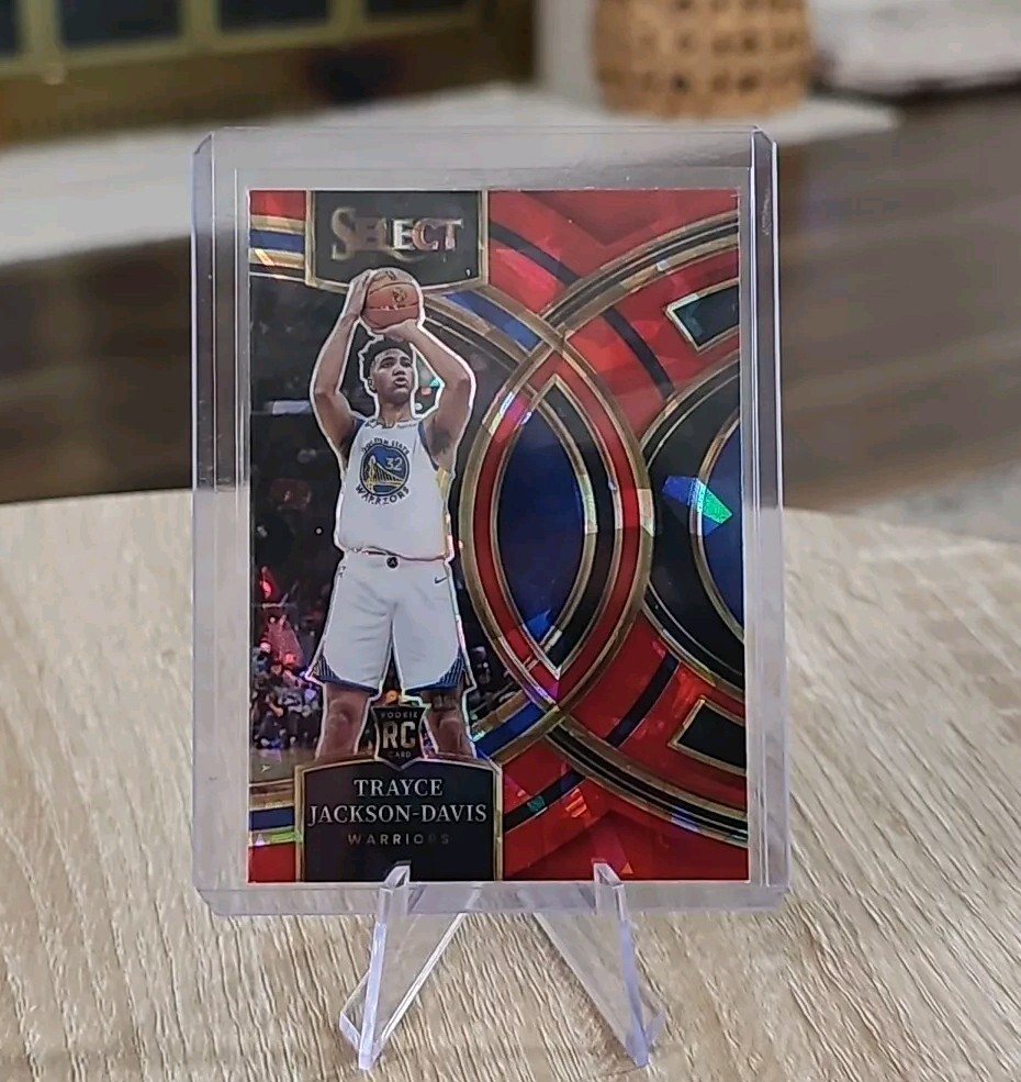 TRAYCE JACKSON-DAVIS 2023-24 Panini Select Red Cracked Ice Prizm RC #117 Premier