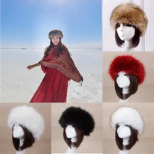 Unisex Ski Headband Russian Faux Fur Cap Fluffy Winter Warm Ear Flap Hat Women