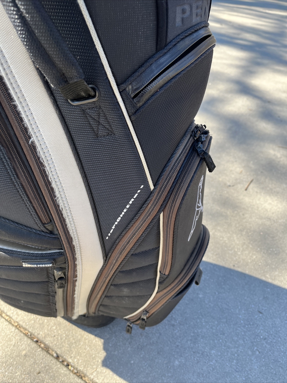 Ping Pioneer Cart Golf Bag 14 Way Divider Black Cooler Pocket All Zippers Work eBay