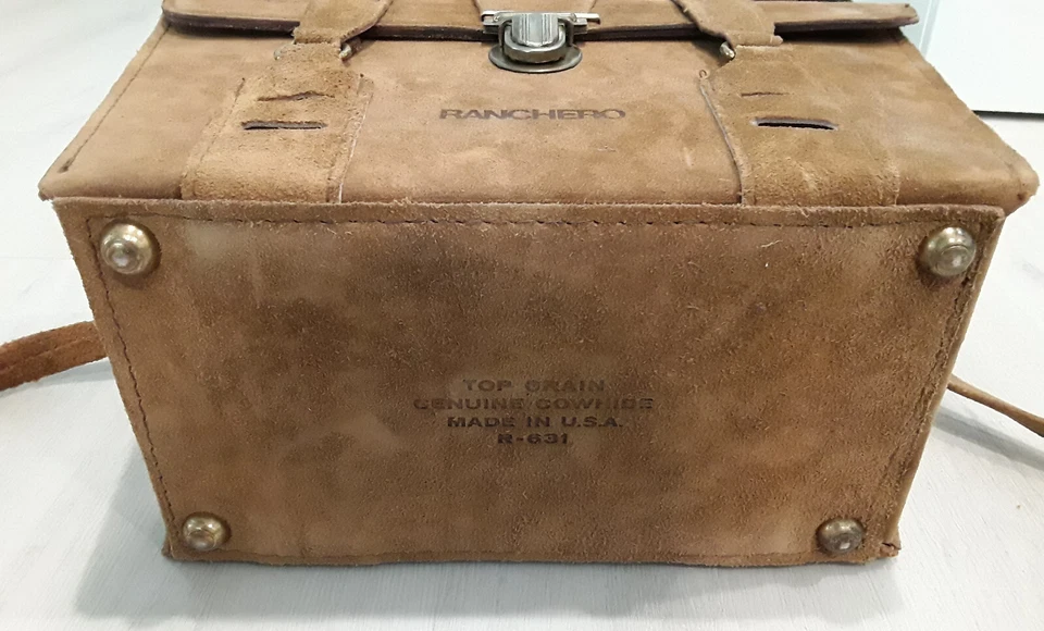 Bolso para cámara Ranchero Photographer R-631 vintage cuero de vaca grano superior gamuza cuero Foto 4 de 4