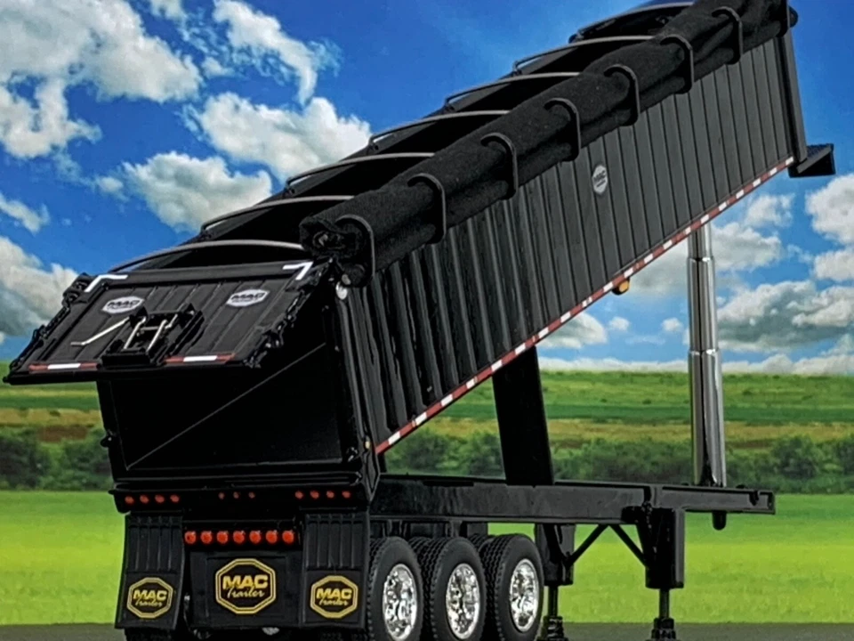 1/64 DCP BLACK MAC TRI AXLE END DUMP TRAILER W/ BLACK TARP - Image 3 of 4