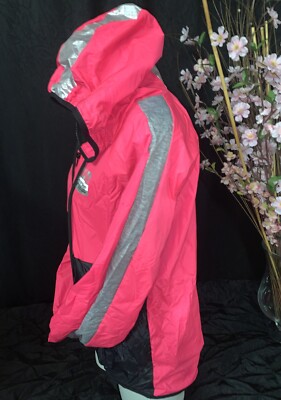 Veste Coupe-vent Capuche Victoria's Secret PINK - Gris/Noir, 100% Polyester, Neuve Avec étiquettes