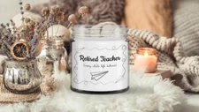 Retired Teacher Funny Candle Gift for teacher tutor mom dad professor music spor