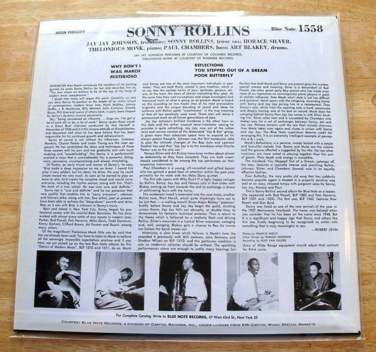 Classic Records Blue Note 1558 Sonny Rollins Vol 2 MONO LP SEALED