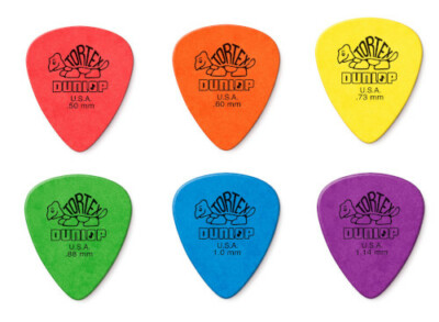 Dunlop Tortex Standard Plektren - gemischt -  (6 oder 12 Plektren)