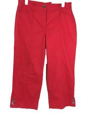 JM Collection Comfort Waistband Tummy Control Pink Capris size 8 - NWT