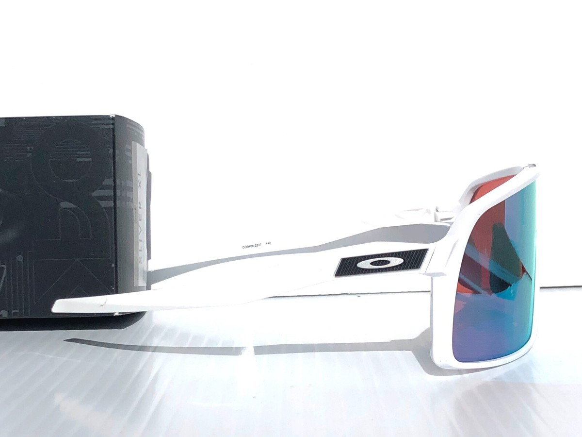 NEW Oakley SUTRO Shiny WHITE w PRIZM Sapphire Blue Snow Sunglass
