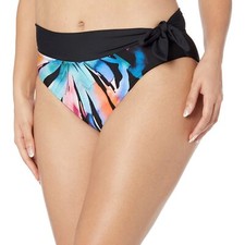  73 La Blanca Womens Convertible High Waist Pant Bikini Swimsuit Bottom Black 12