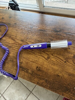 VTG Conair High Energy 301 Heated Curling Styling Brush Purple Iron