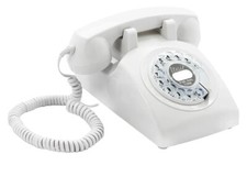 OPIS 60s CABLE retro corded telephone white original German quality