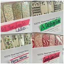 color street HOLIDAY nailstrips RARE - RETIRED -HTF - FREE Twosie - FREE SHIP