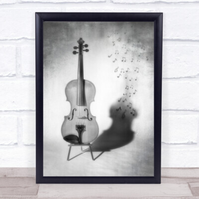 Maclodie Musik Note Schatten Violine Instrument Noten kreative Bearbeitung Wandkunstdruck
