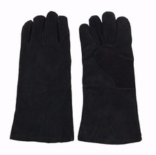 Leather gloves  BBQ Barbeque Oven Glove Grill Heat Fire Protection 1 Pair
