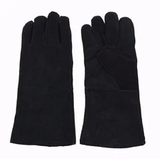 Leather gloves  BBQ Barbeque Oven Glove Grill Heat Fire Protection 1 Pair