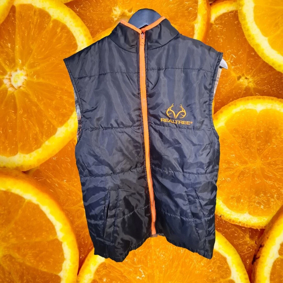 RealTree Edge Full Zip Camo Vest Reversable Black and Camo - Image 2 of 4