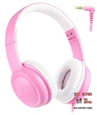 UKELALA C3 Kids Headphones Wired, On-Ear Wired Head Phones for Boys Girls Pink