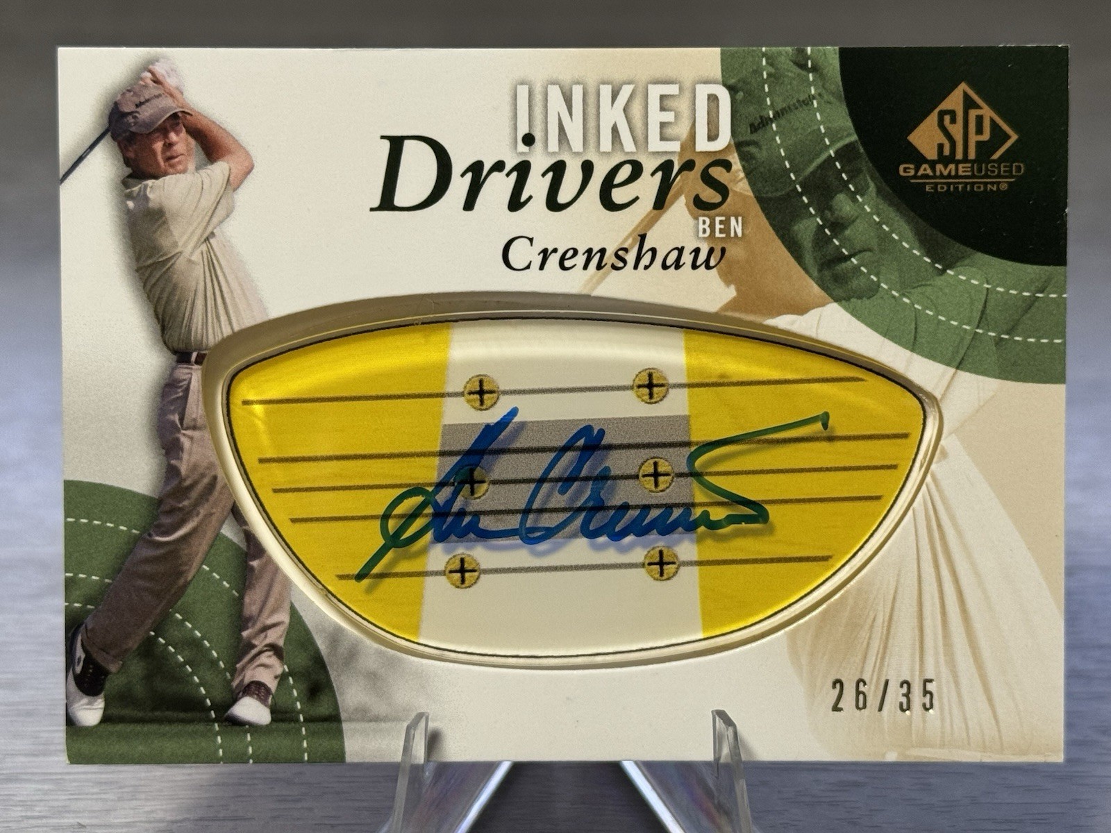 Ben Crenshaw 2014 SP Game Used Edition Inked Drivers Relic Auto SP /35! 
