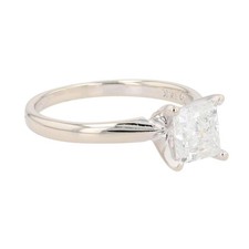 .96ct Princess Cut Diamond Solitaire Engagement Ring 14k White Gold Size 4.75