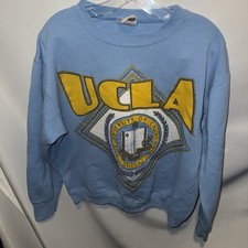 UCLA Bruins Nutmeg Mills Sweatshirt Mens M Blue Crewneck Made USA 90s VTG