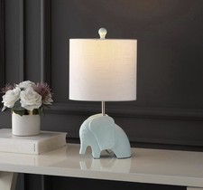 JONATHAN Y JYL1143B 17.5" Bohemian Elephant Table Lamp for Kids Room