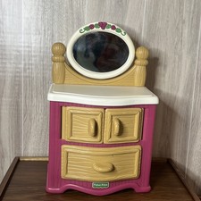 Vintage Fisher-Price Briarberry Bears Dresser with Mirror 1990s Toy