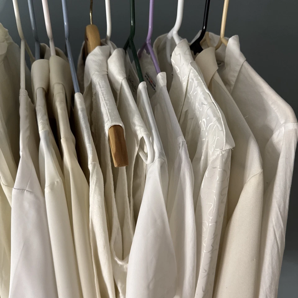 BLANCO Lote 20+ Blusas Vintage Años 60 Años 70 Años 80 Años 90 Bonito Gran Lote de Reventa Foto 3 de 4