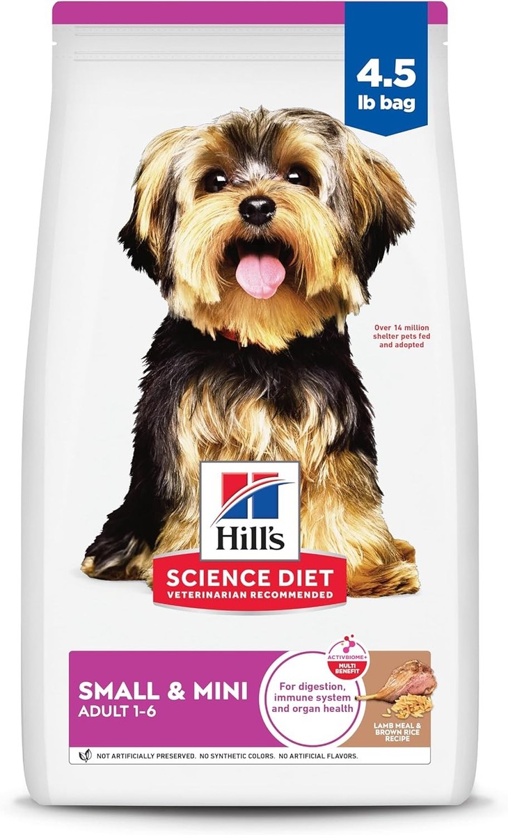 Hill's Science Diet Small & Mini, Adult 1-6, 4.5 Pound (Pack of 1), White 