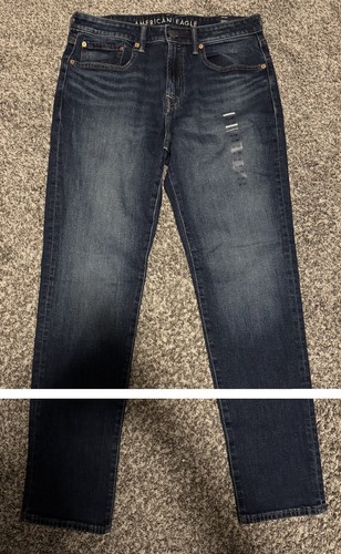 NEW American Eagle AE AirFlex+ Athletic Fit Dark Rich Indigo Blue Jeans 31X32