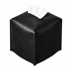 Modern PU Leather Square Tissue Box Cover Holder-Decorative