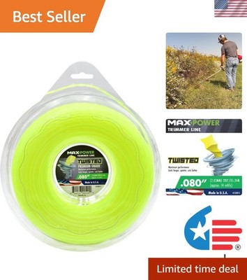 280'  Twisted Trimmer Line in Bright Yellow - Enhanced Cutting Power